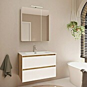 Artysan Armario con espejo LED Loft (An x Al: 70 x 80 cm, Blanco, Con iluminación, Número de puertas: 2 ud.) | BAUHAUS