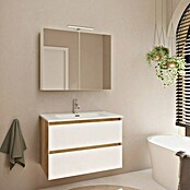 Artysan Armario con espejo LED Loft (An x Al: 65 x 80 cm, Blanco, Con iluminación, Número de puertas: 2 ud.) | BAUHAUS