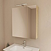 Artysan Armario con espejo LED Loft (An x Al: 70 x 80 cm, Nature, Con iluminación, Número de puertas: 2 ud.) | BAUHAUS