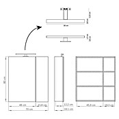 Artysan Armario con espejo LED Loft (An x Al: 70 x 80 cm, Nature, Con iluminación, Número de puertas: 2 ud.) | BAUHAUS