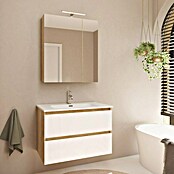 Artysan Armario con espejo LED Loft (An x Al: 70 x 80 cm, Nature, Con iluminación, Número de puertas: 2 ud.) | BAUHAUS