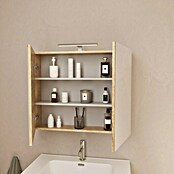 Artysan Armario con espejo LED Loft (An x Al: 65 x 80 cm, Nature, Con iluminación, Número de puertas: 2 ud.) | BAUHAUS