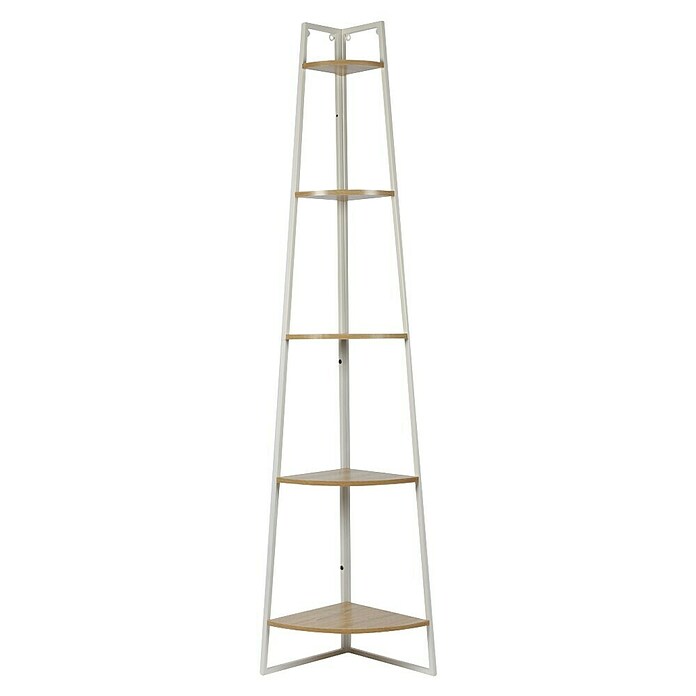 Home Deco Factory Estantería esquinera (An x Al: 34 x 180 cm, Número de baldas: 5 ud., Blanco/Beige) | BAUHAUS