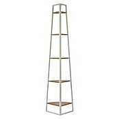 Home Deco Factory Estantería esquinera (An x Al: 34 x 180 cm, Número de baldas: 5 ud., Blanco/Beige) | BAUHAUS