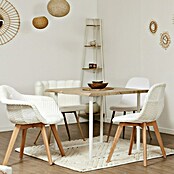 Home Deco Factory Estantería esquinera (An x Al: 34 x 180 cm, Número de baldas: 5 ud., Blanco/Beige) | BAUHAUS