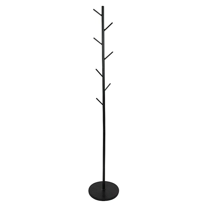 Home Deco Factory Loka Perchero de pie (Ø x Al: 27 x 173 cm, Número de ganchos: 6 ud., Negro) | BAUHAUS