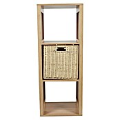 Home Deco Factory Klaus Estantería de madera (L x An x Al: 32 x 38,5 x 99 cm, Marrón, Diseño acanalado) | BAUHAUS