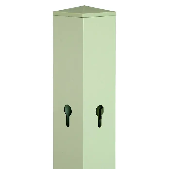 Videx Garden Pfosten - 6 x 6 x 160 cm, Passend für: Videx Garden Sichtschutzelemente Malmö, Stockholm & Öland Höhe 150 cm, Beige - Einrichtung für die Ausgabe von Servietten oder Besteck. Sie ist schlank, hoch und grün und hat Schlitze.
