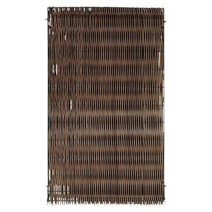 Sichtschutzelement Malmö - 90 x 150 cm, Hellbraun - Dunkelbrauner, rechteckiger Weidezaun. Das Produkt ist eine blickdichte, dekorative Gartenabgrenzung mit natürlicher Optik.