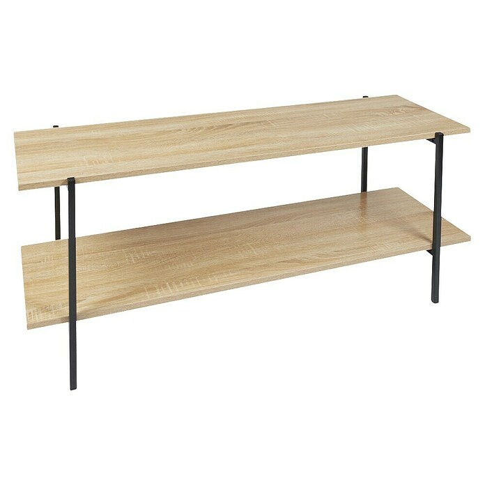 Home Deco Factory Loka Mueble para TV (L x An x Al: 35 x 115 x 45 cm, Negro/Marrón, Metal/MDF) | BAUHAUS