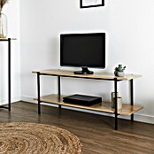 Home Deco Factory Loka Mueble para TV (L x An x Al: 35 x 115 x 45 cm, Negro/Marrón, Metal/MDF) | BAUHAUS