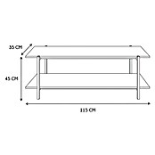 Home Deco Factory Loka Mueble para TV (L x An x Al: 35 x 115 x 45 cm, Negro/Marrón, Metal/MDF) | BAUHAUS