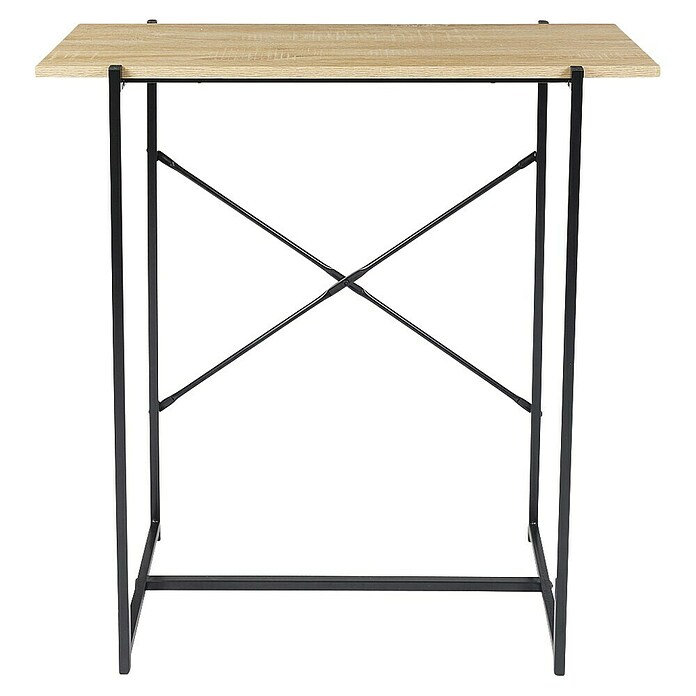 Home Deco Factory Loka Mesa auxiliar (L x An x Al: 30 x 80 x 82 cm, Negro/Marrón, Metal/MDF) | BAUHAUS