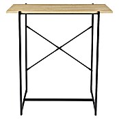 Home Deco Factory Loka Mesa auxiliar (L x An x Al: 30 x 80 x 82 cm, Negro/Marrón, Metal/MDF) | BAUHAUS