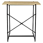 Home Deco Factory Loka Mesa auxiliar (L x An x Al: 30 x 80 x 82 cm, Negro/Marrón, Metal/MDF) | BAUHAUS