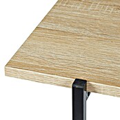 Home Deco Factory Loka Mesa auxiliar (L x An x Al: 30 x 80 x 82 cm, Negro/Marrón, Metal/MDF) | BAUHAUS