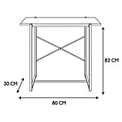 Home Deco Factory Loka Mesa auxiliar (L x An x Al: 30 x 80 x 82 cm, Negro/Marrón, Metal/MDF) | BAUHAUS