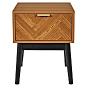 Home Deco Factory Felix Cómoda con mesitas (3 pzs., Marrón/Negro, Acabado en espiga) | BAUHAUS