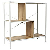 Home Deco Factory Edison Estantería metálica (L x An x Al: 30 x 80 x 79,5 cm, Metal/Madera, Blanco/Marrón) | BAUHAUS