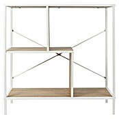 Home Deco Factory Edison Estantería metálica (L x An x Al: 30 x 80 x 79,5 cm, Metal/Madera, Blanco/Marrón) | BAUHAUS