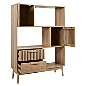 Home Deco Factory Klaus Librería (L x An x Al: 35 x 100 x 140 cm, Marrón, Diseño acanalado) | BAUHAUS