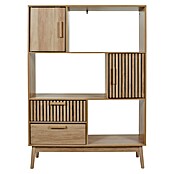 Home Deco Factory Klaus Librería (L x An x Al: 35 x 100 x 140 cm, Marrón, Diseño acanalado) | BAUHAUS