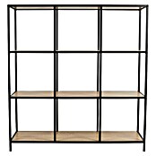 Home Deco Factory Loka Librería (L x An x Al: 32 x 99 x 105,5 cm, Negro/Marrón, Metal/MDF) | BAUHAUS