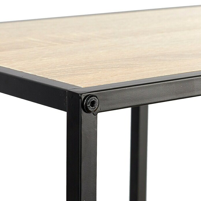 Home Deco Factory Loka Librería (L x An x Al: 32 x 99 x 105,5 cm, Negro/Marrón, Metal/MDF) | BAUHAUS