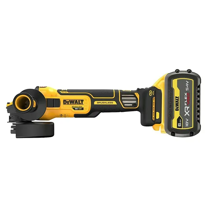 DeWalt XR 18V Amoladora angular de batería DCG409VSNT - 18 V, Sin batería, Diámetro disco: 125 mm - Mini amoladora angular inalámbrica DeWalt con motor sin escobillas y batería Flexvolt para alta potencia y larga duración.