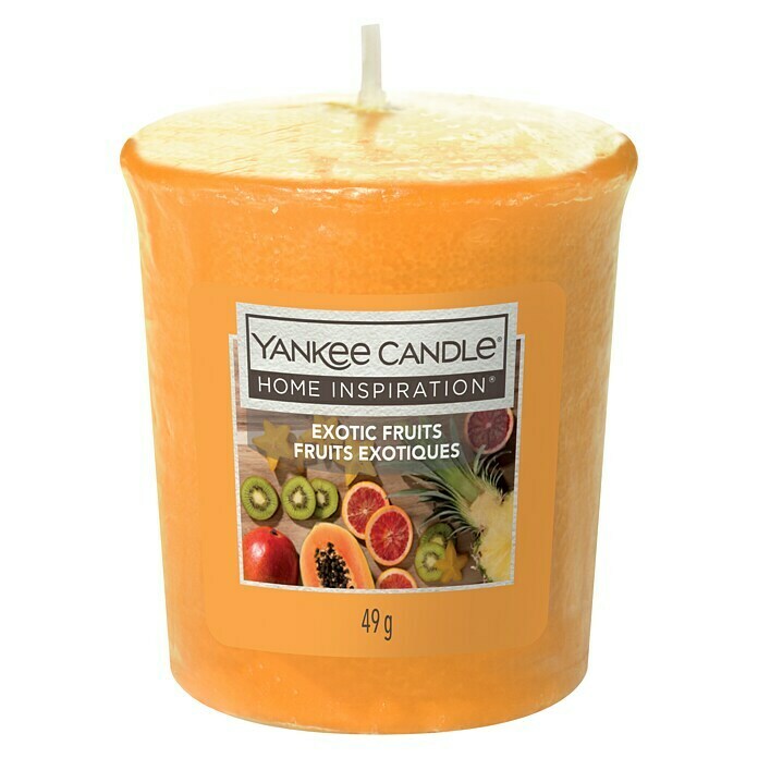 Yankee Candle Home Inspirations VotivkerzeExotic Fruits, 49 g Front View