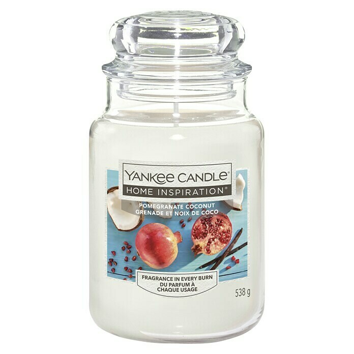 Yankee Candle Home Inspirations DuftkerzeIm Glas, Pomegranate Coconut, Large Front View