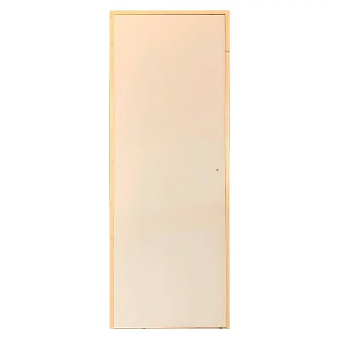 Norma Doors Puerta interior prepintada Lisa - 82,5 x 203 cm, Derecha, Blanco, Alveolar - Puerta aislada con panel claro y marco de madera simple para eficiencia energética y diseño moderno.