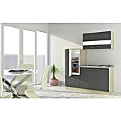 Respekta Cocina compacta Luis (Ancho: 160 cm, Gris, Placa de cocción y frigorífico) | BAUHAUS