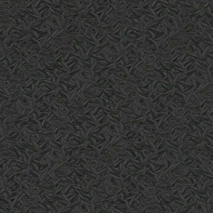 Glööckler Pompöös Provence Vliestapete Basic - Schwarz, Floral, 10,05 x 0,7 m - Dunkles, abstraktes Blättermuster für Stoffe und Tapeten. Ein elegantes Design mit subtiler Textur und raffiniertem Touch.
