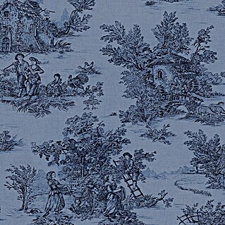Glööckler Pompöös Provence Vliestapete (Blau/Schwarz, Grafisch, 10,05 x 0,53 m)
