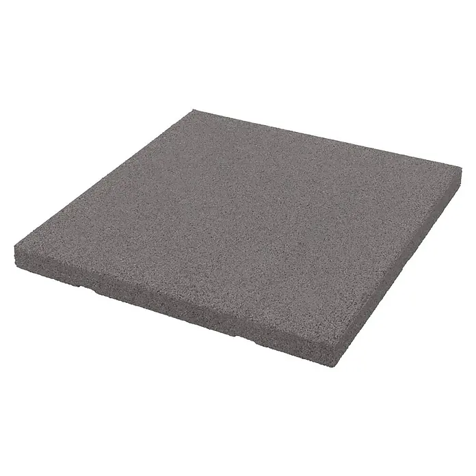 Fallschutzmatte - Grau, 50 x 50 x 4 cm - Ein einzelner Pflasterstein in Grau, perfekt für Gartenwege und Terrassen, um Ihrem Außenbereich ein modernes Aussehen zu verleihen.
