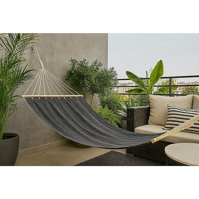 Hamaca individual Aruba (L x An: 200 x 100 cm, Negro) | BAUHAUS