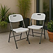 Silla de jardín (Ancho: 49 cm, Blanco)