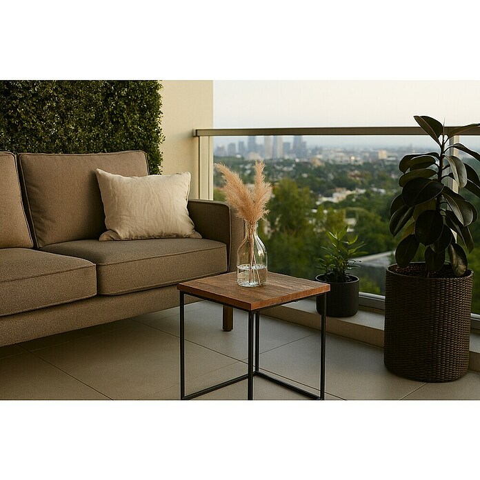 Mesa auxiliar Erik (L x An x Al: 37 x 37 x 47 cm, Madera de mango) | BAUHAUS