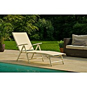 Sunfun Tumbona de jardín Rodas (An x Pr: 69 x 176 cm, Crema, Textil, Respaldo regulable) | BAUHAUS
