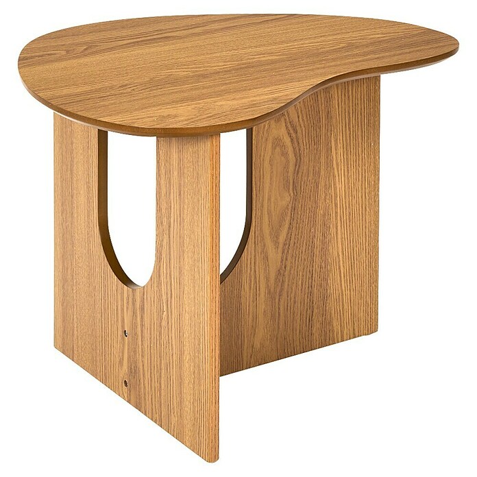 Home Deco Factory Calypso Mesa auxiliar (L x An x Al: 48 x 60 x 42 cm, MDF, Relieves curvos) | BAUHAUS