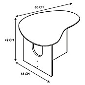Home Deco Factory Calypso Mesa auxiliar (L x An x Al: 48 x 60 x 42 cm, MDF, Relieves curvos) | BAUHAUS