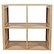 Home Deco Factory Klaus Estantería de madera (L x An x Al: 32 x 69,6 x 66 cm, Marrón, Diseño acanalado) | BAUHAUS