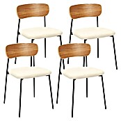 Home Deco Factory Silla Loki (Marrón/Blanco/Negro, 4 ud.) | BAUHAUS