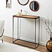 Home Deco Factory Mesa auxiliar Acacia (L x An: 30 x 80 cm, Marrón/Negro) | BAUHAUS