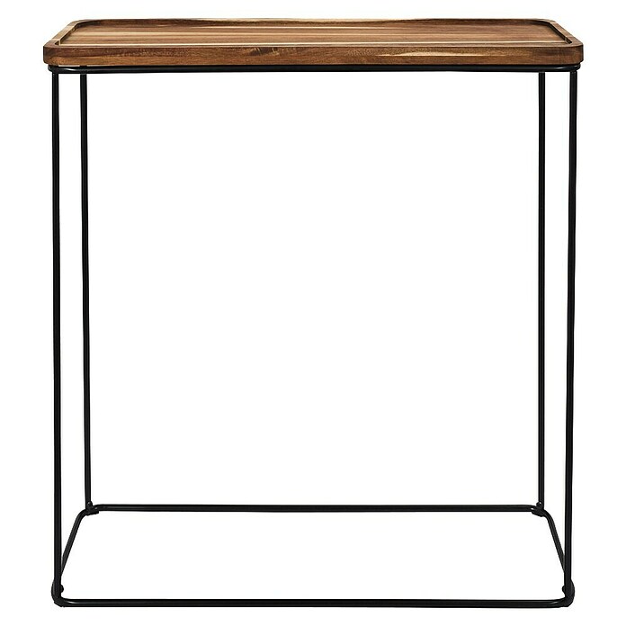 Home Deco Factory Mesa auxiliar Acacia (L x An: 30 x 80 cm, Marrón/Negro) | BAUHAUS
