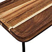 Home Deco Factory Mesa auxiliar Acacia (L x An: 30 x 80 cm, Marrón/Negro) | BAUHAUS