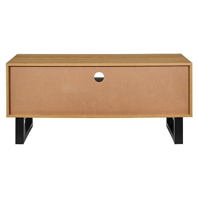 Home Deco Factory Calypso Mueble para TV (L x An x Al: 40 x 110 x 48 cm, Marrón/Negro, Relieves curvos) | BAUHAUS