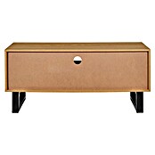 Home Deco Factory Calypso Mueble para TV (L x An x Al: 40 x 110 x 48 cm, Marrón/Negro, Relieves curvos) | BAUHAUS