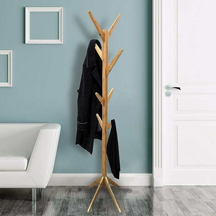 Home Deco Factory Perchero de pie (Altura: 177,5 cm, Número de ganchos: 8 ud., Beige) | BAUHAUS